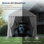 13x32ft PE Carport and Storage Shed - Image 2