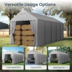 13x32ft PE Carport and Storage Shed - Image 4