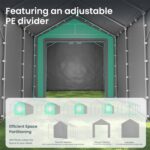 13x32ft PE Carport and Storage Shed - Image 9