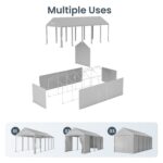 13x32ft PE Carport and Storage Shed - Image 8