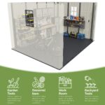 10x8 FT Kick-it Plastic Storage Shed with Skylight & Windows - Image 6