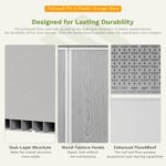 5x3 Plastic Outdoor Storage Shed with Lockable Door, Gray - Image 4
