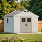 10x10 FT Plastic Storage Shed with Skylight & Windows & Lock - Image 7