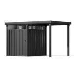 6x8 Metal Storage Shed with 7x8 Pergola Covered Porch