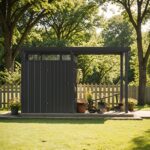 6x8 Metal Storage Shed with 7x8 Pergola Covered Porch - Image 13