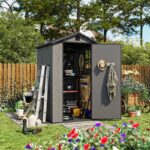 Fit-it 4x4 Plastic Storage Garden Shed, Dark Gray - Image 2