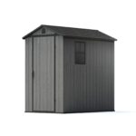 Fit-it 4x6 Plastic Storage Shed for Bike, Dark Gray