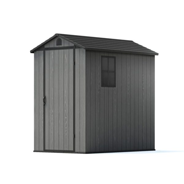 Fit-it 4x6 Plastic Storage Shed for Bike, Dark Gray