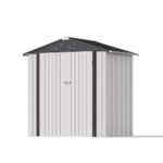 6x4 Metal Shed with Peak Roof (White)