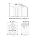 Kick-it 8x6 Plastic Storage Shed with Floor, Brown - Image 3