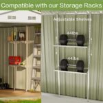 10x8 Metal Shed with Floor, Gray - Image 8