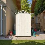 4x6 Plastic Storage Shed for Bike, Light Gray - Image 8