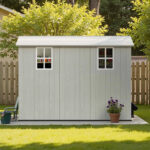 Fit-it 4x8 Plastic Storage with Floor, Gray - Image 9