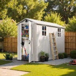 Fit-it 4x8 Plastic Storage with Floor, Gray - Image 2