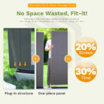 Fit-it 4x6 Plastic Storage Shed for Bike, Dark Gray - Image 5