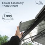 10x20ft Metal Carport Canopy with Galvanized Gable Roof - Image 6
