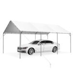 12X20ft PE Carport Height Adjustable Car Storage - Image 3