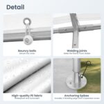 12X20ft PE Carport Height Adjustable Car Storage - Image 6
