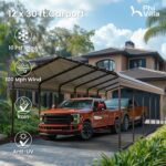 Belutku 12x30ft 2 Car Metal Carports - Image 2