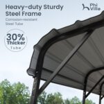 20x30ft Extra-Large 3 Car Metal Carport with Sides - Image 4