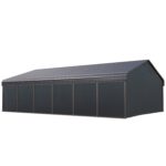 20x30ft Extra-Large 3 Car Metal Carport with Sides - Image 16