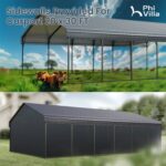 20x30ft Extra-Large 3 Car Metal Carport with Sides - Image 8