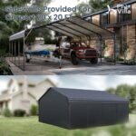 20x20ft 2 Car Metal Carport with Sides - Image 10