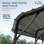 20x20ft 2 Car Metal Carport with Sides - Image 5