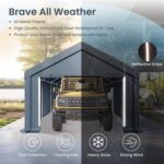 Multi-Sized PE Carport and Storage Tent - Image 4