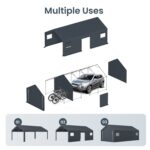 Multi-Sized PE Carport and Storage Tent - Image 7