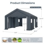 Multi-Sized PE Carport and Storage Tent - Image 8