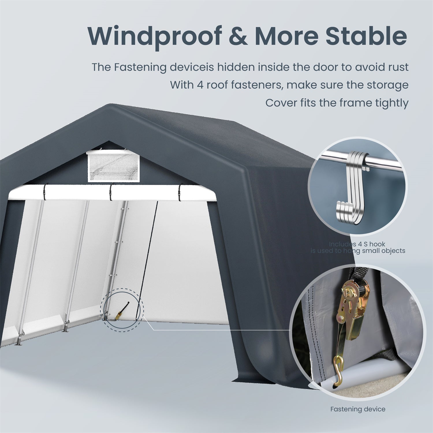 Multi-Sized PE Carport and Storage Tent - Image 39