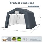 Multi-Sized PE Carport and Storage Tent - Image 40