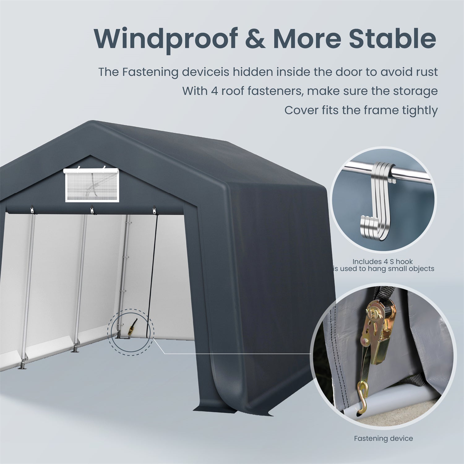 Multi-Sized PE Carport and Storage Tent - Image 31