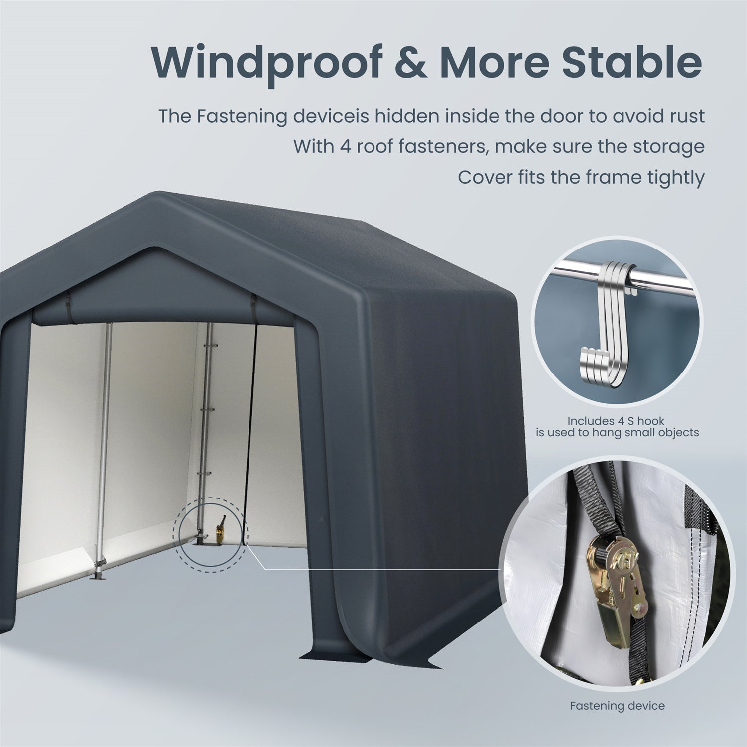 Multi-Sized PE Carport and Storage Tent - Image 23