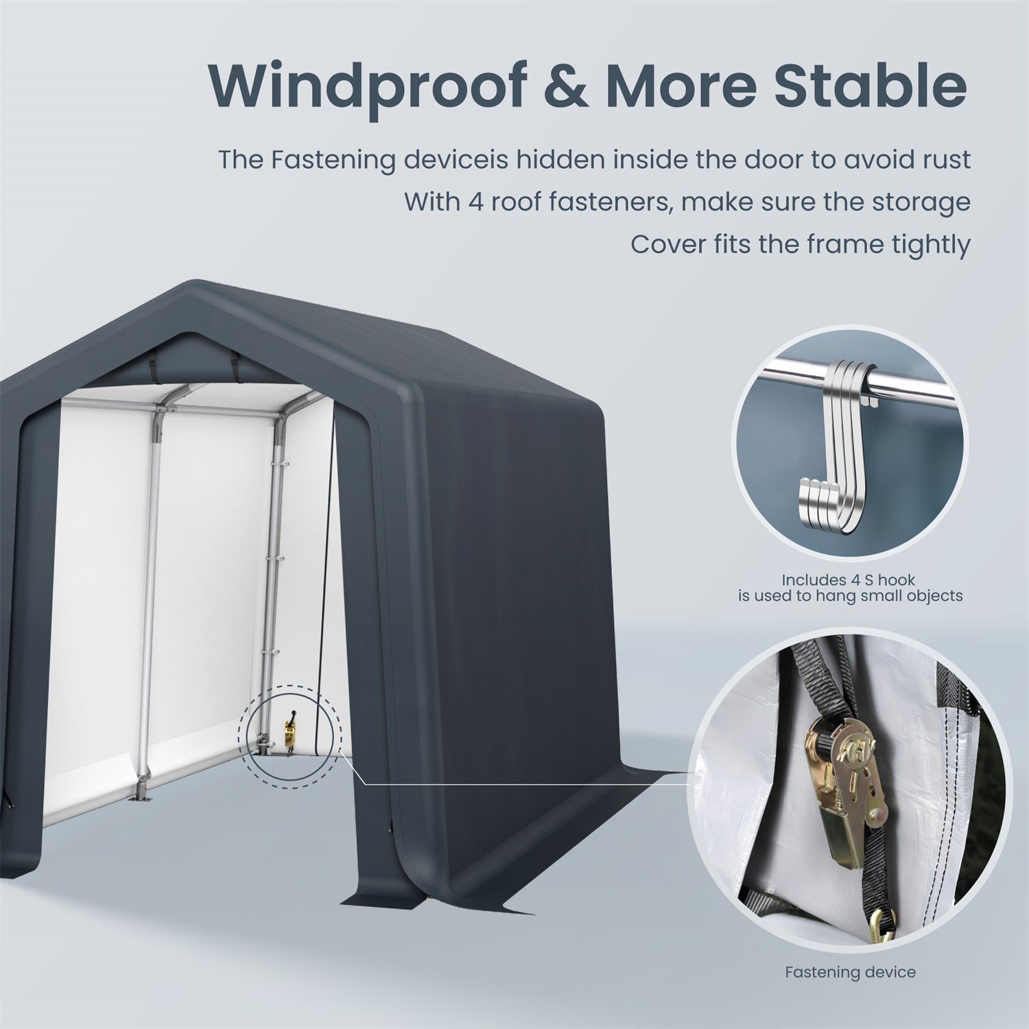 Multi-Sized PE Carport and Storage Tent - Image 15