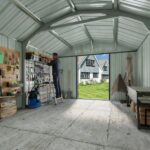 10x12 Barn Style Metal Shed with Gambrel Roof - Image 4