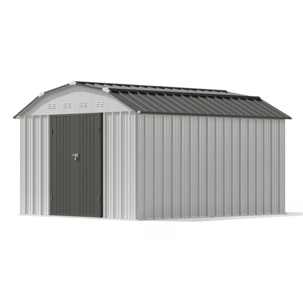 10x12 Barn Style Metal Shed with Gambrel Roof