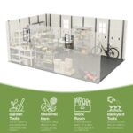 10x14 FT Kick-it Plastic Storage Shed with Skylight & Windows - Image 7