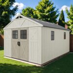 10x14 FT Kick-it Plastic Storage Shed with Skylight & Windows - Image 9