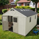 10x14 FT Kick-it Plastic Storage Shed with Skylight & Windows - Image 2