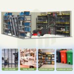 10x14 FT Large Metal Garden Shed (Gray) with Lockable Door and Sloping Roof - Image 6
