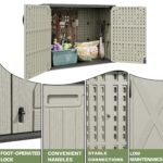 25 Cu.ft Outdoor Storage Cabinet, Beige - Image 4