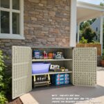 25 Cu.ft Outdoor Storage Cabinet, Beige - Image 9