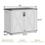 25 Cu.ft Outdoor Storage Cabinet, White - Image 3