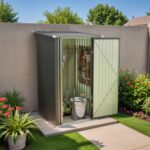 3x3 Metal Outdoor Storage Shed, Black - Image 2