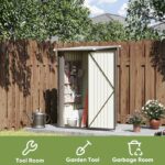 3x3 Metal Outdoor Storage Shed, Gray - Image 7