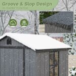 Fit-it 4x4 Plastic Storage Garden Shed, Dark Gray - Image 6