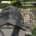 4x8 Plastic Storage Shed, Dark Gray - Image 6