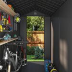 4x8 Plastic Storage Shed, Dark Gray - Image 9